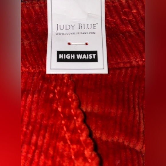NWT Judy Blue Ankle‎ Straight Corduroy Pants High Rise Cropped Rust Red Plus 29W - Picture 8 of 13